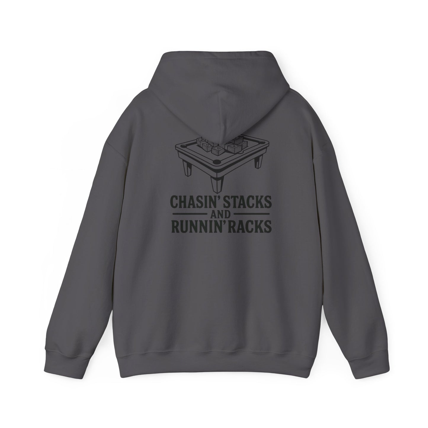 Chasin' Stacks Hoodie, Perfect Gift for Billiards Lovers, Casual Wear, Game Night Attire, Unisex Heavy Blend Sweatshirt