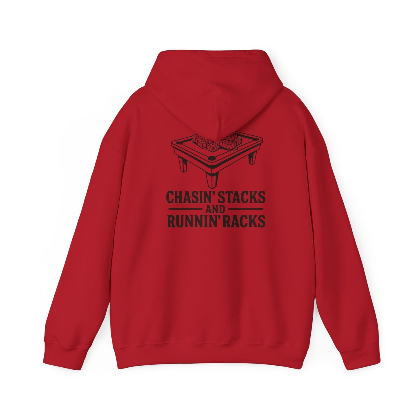 Chasin' Stacks Hoodie, Perfect Gift for Billiards Lovers, Casual Wear, Game Night Attire, Unisex Heavy Blend Sweatshirt