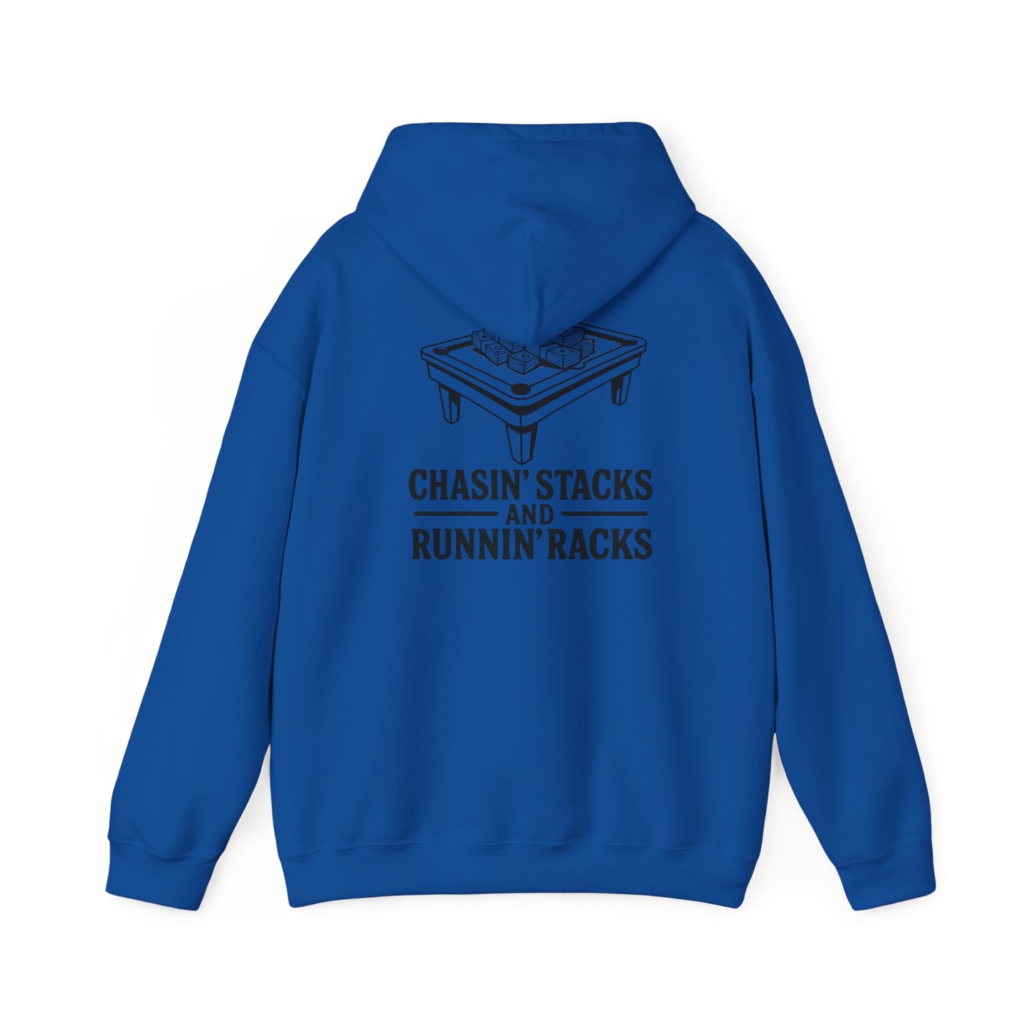 Chasin' Stacks Hoodie, Perfect Gift for Billiards Lovers, Casual Wear, Game Night Attire, Unisex Heavy Blend Sweatshirt
