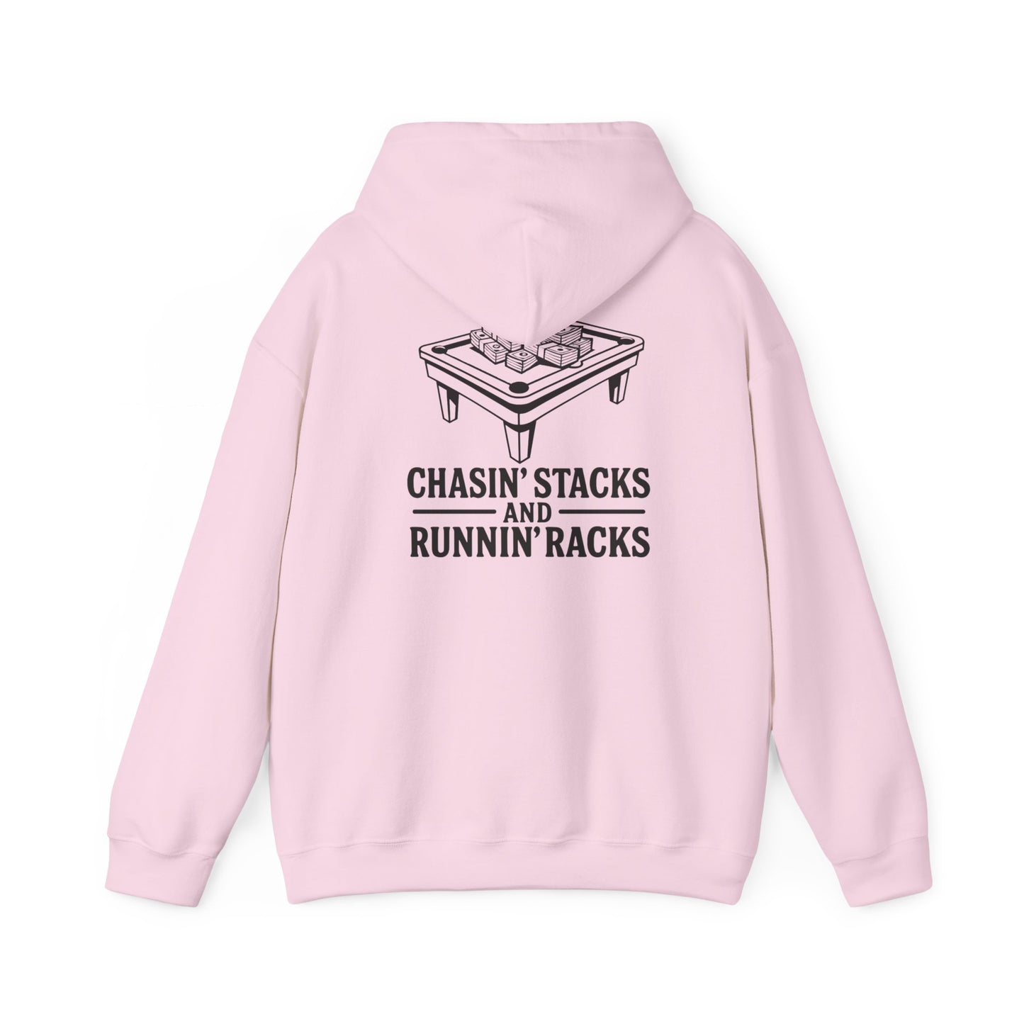 Chasin' Stacks Hoodie, Perfect Gift for Billiards Lovers, Casual Wear, Game Night Attire, Unisex Heavy Blend Sweatshirt