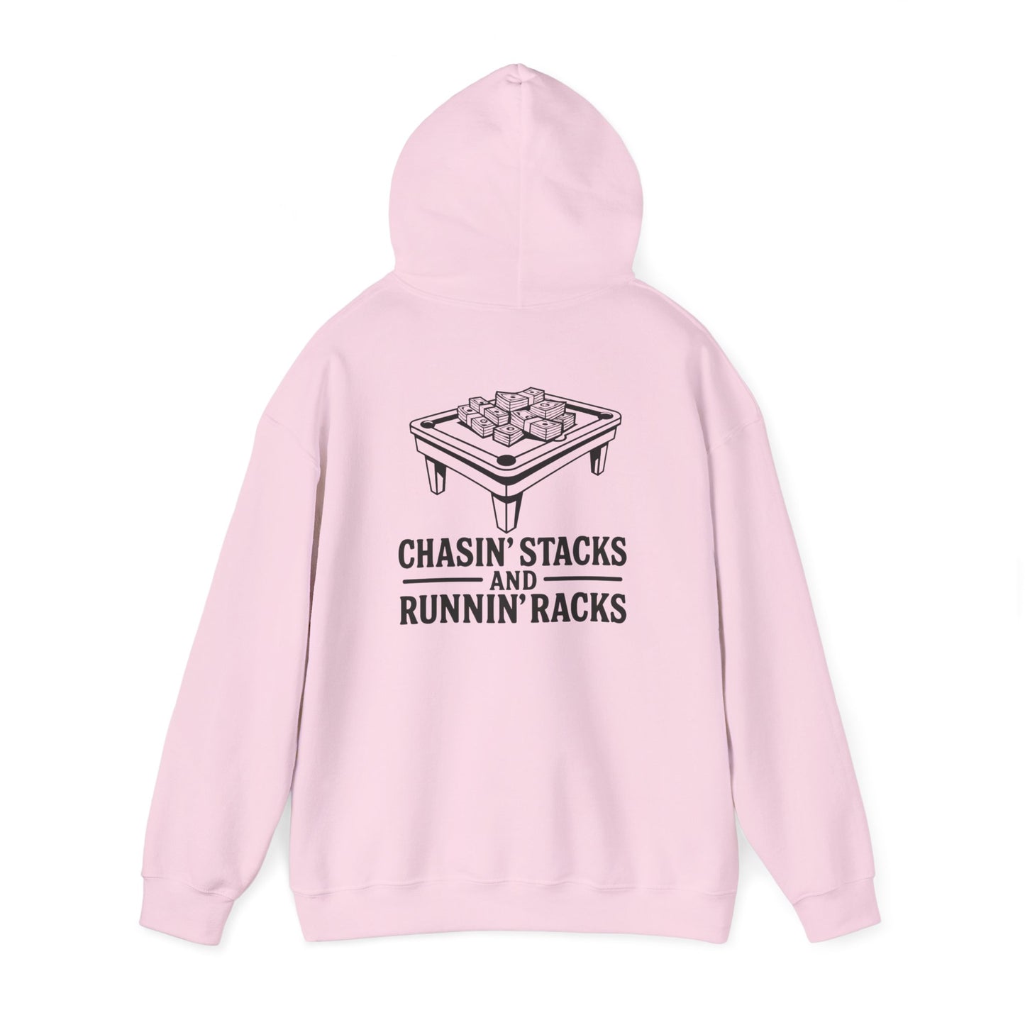 Chasin' Stacks Hoodie, Perfect Gift for Billiards Lovers, Casual Wear, Game Night Attire, Unisex Heavy Blend Sweatshirt