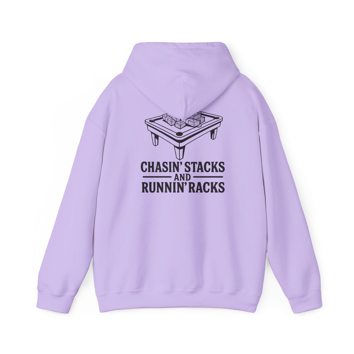 Chasin' Stacks Hoodie, Perfect Gift for Billiards Lovers, Casual Wear, Game Night Attire, Unisex Heavy Blend Sweatshirt