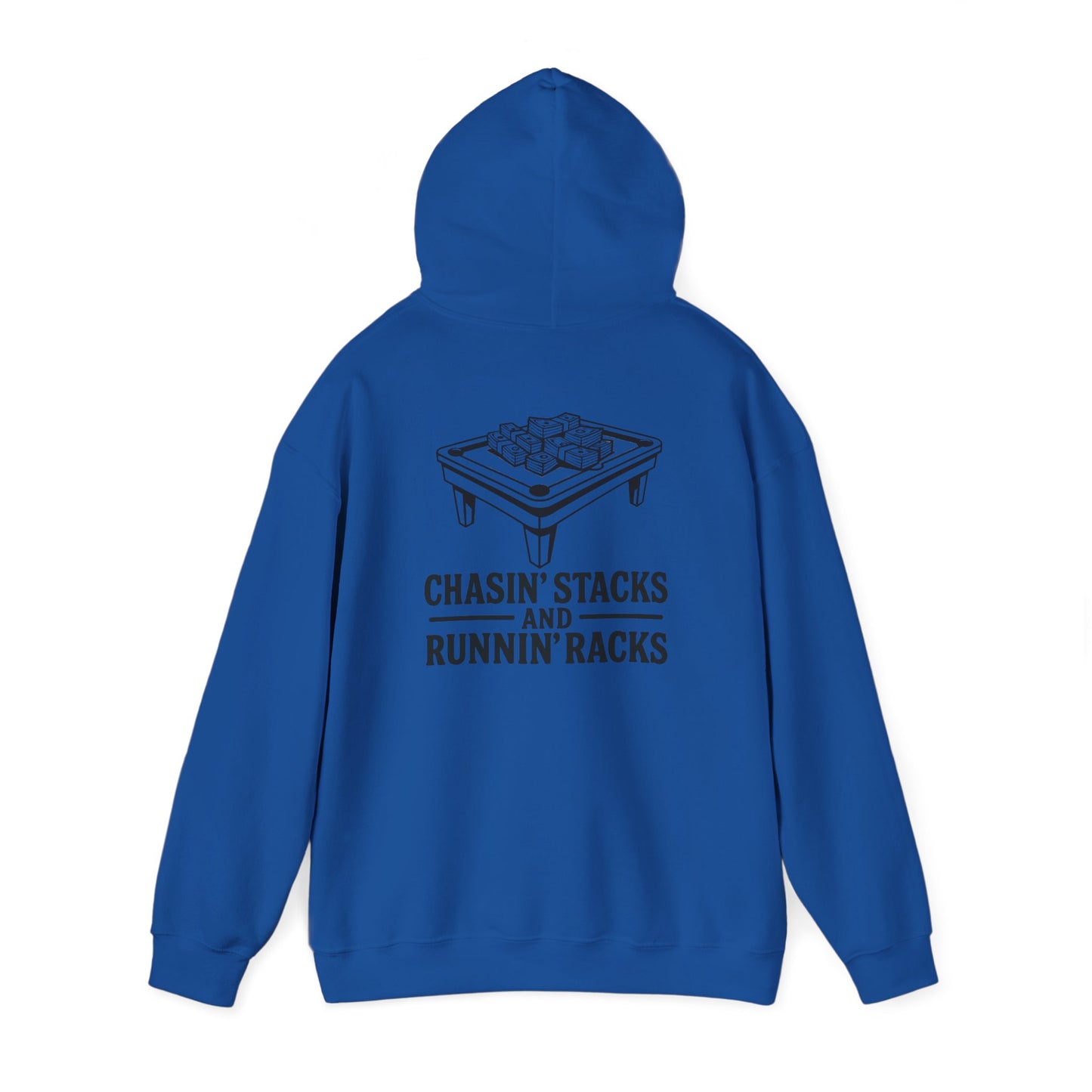 Chasin' Stacks Hoodie, Perfect Gift for Billiards Lovers, Casual Wear, Game Night Attire, Unisex Heavy Blend Sweatshirt