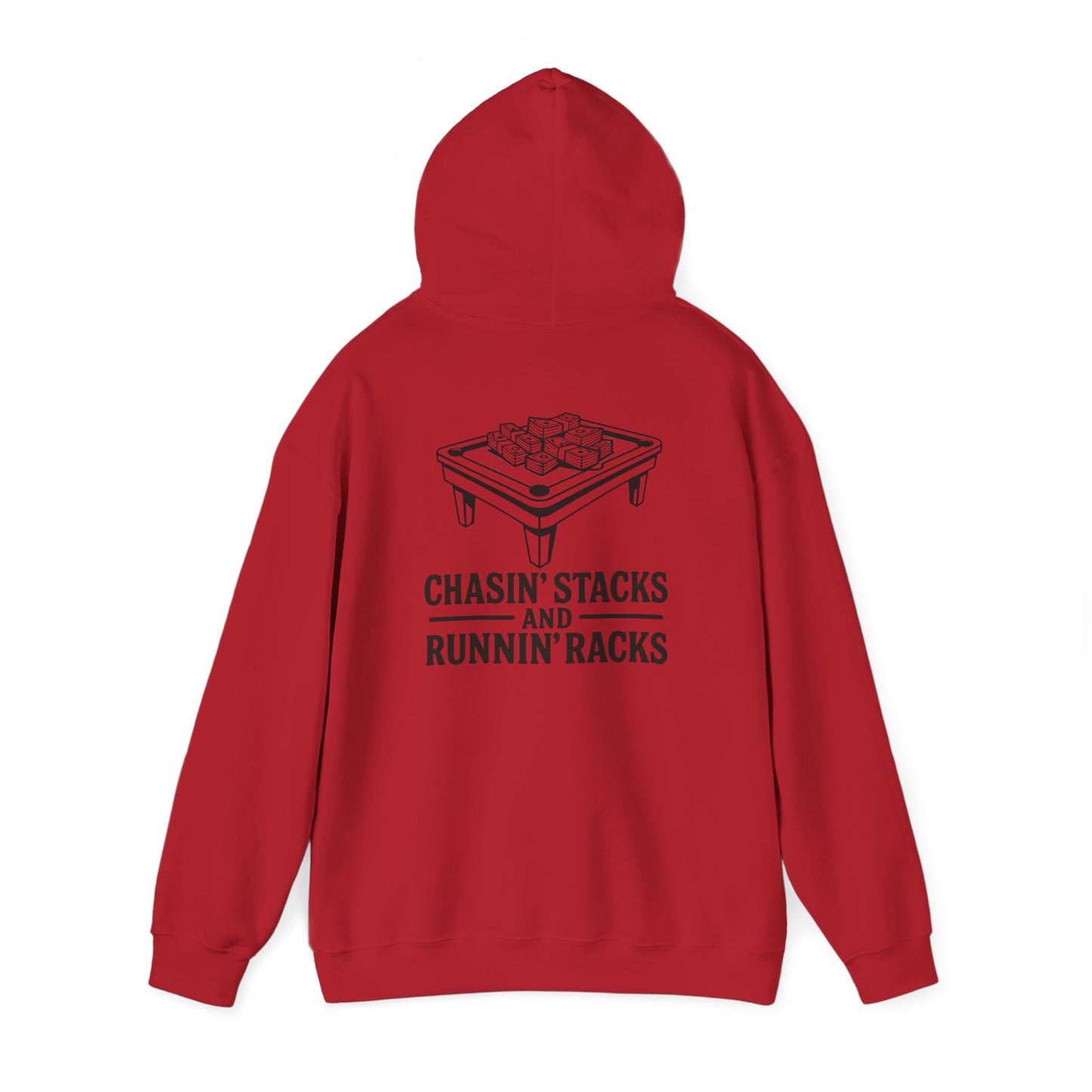 Chasin' Stacks  Hoodie, Perfect Gift for Billiards Lovers, Casual Wear, Game Night Attire, Unisex Heavy Blend Sweatshirt