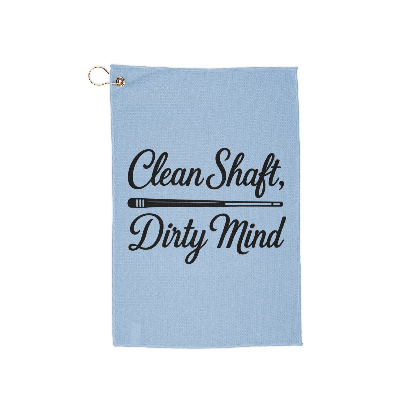Funny Cue Shaft Towel, Clean Shaft Dirty Mind Towel for Pool Players, Unique Golf Gifts for Men and Women, Humor Pool Accessory