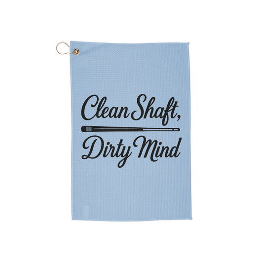 Funny Cue Shaft Towel, Clean Shaft Dirty Mind Towel for Pool Players, Unique Golf Gifts for Men and Women, Humor Pool Accessory